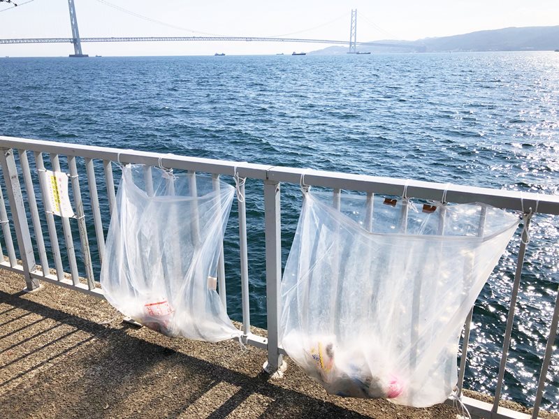 大蔵海岸設置ゴミ袋
