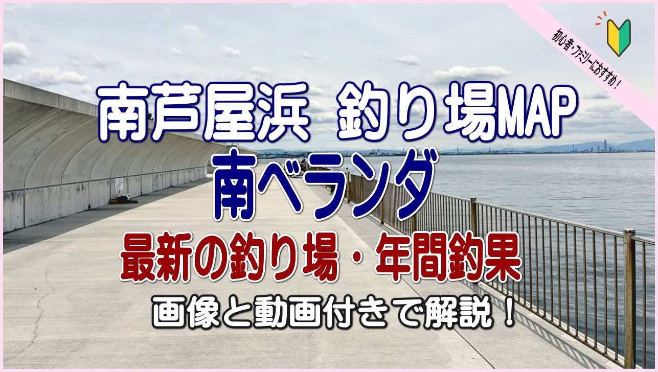 南芦屋浜　釣り場MAP 南ベランダ　最新の釣り場・年間釣果